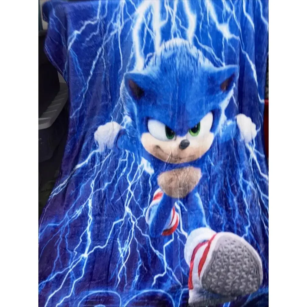 New Sonic Blanket Throw Soft Warm And Ready‎ For Gift Giving 57”x24”